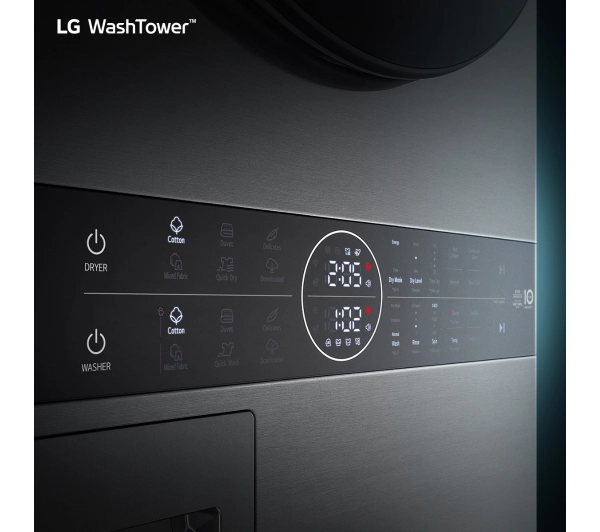 LG WashTower WT1210BBF 66cm 12kg/10kg Zdalne sterowanie - Kup na Raty - RRSO 0%