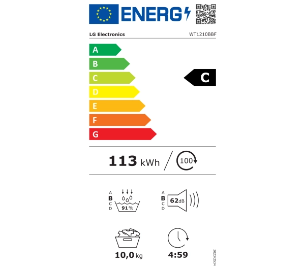 LG WashTower WT1210BBF 66cm 12kg/10kg Zdalne sterowanie - Kup na Raty - RRSO 0%