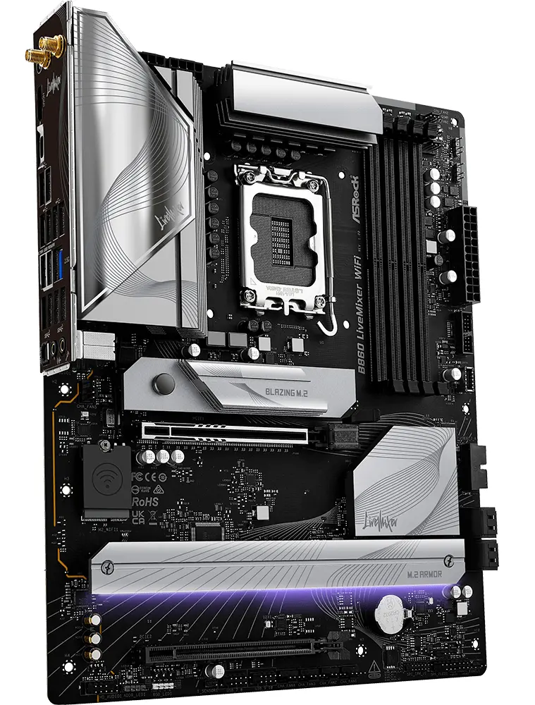 фото Материнська плата ASRock B860 LiveMixer WiFi