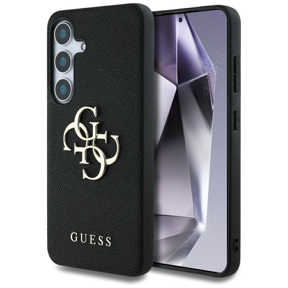 Etui Guess Grained Big 4G Logo Small Classic Logo do Galaxy S25 Czarny