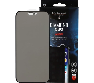 MyScreen Protector Diamond Glass Edge Full Glue do iPhone 16 Plus Czarny