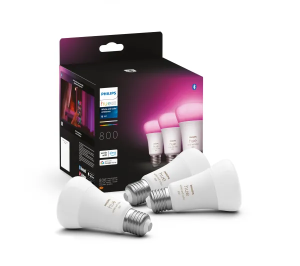 Inteligentne oświetlenie - Philips Hue White and Color Ambiance E27 800lm 3szt.