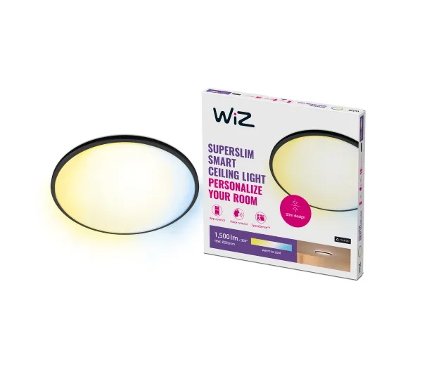 Inteligentne oświetlenie - WiZ Superslim 16W Czarny