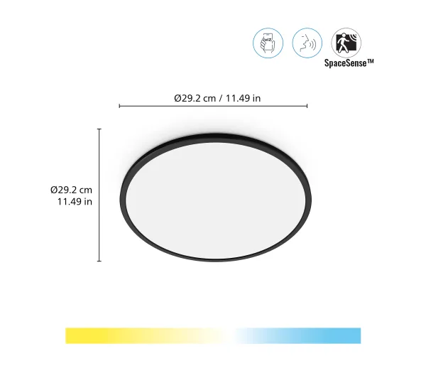 WiZ Superslim 16W Czarny