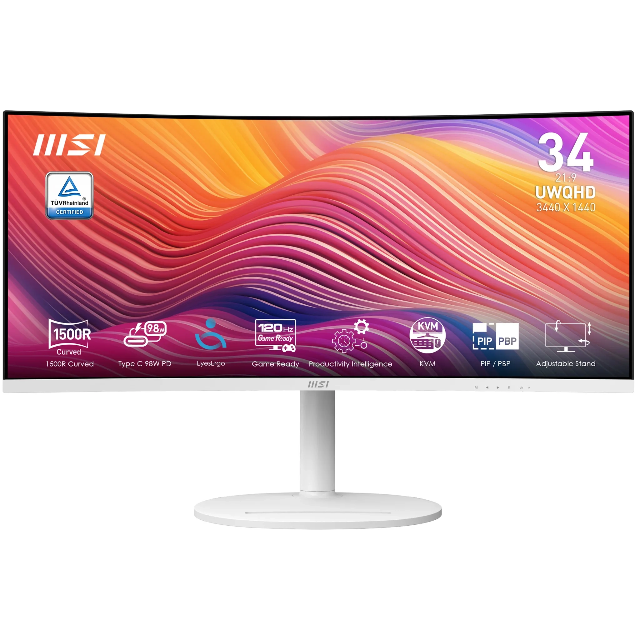 Monitor MSI Modern MD342CQPW 34" UWQHD VA 120Hz 1ms MPRT Zakrzywiony