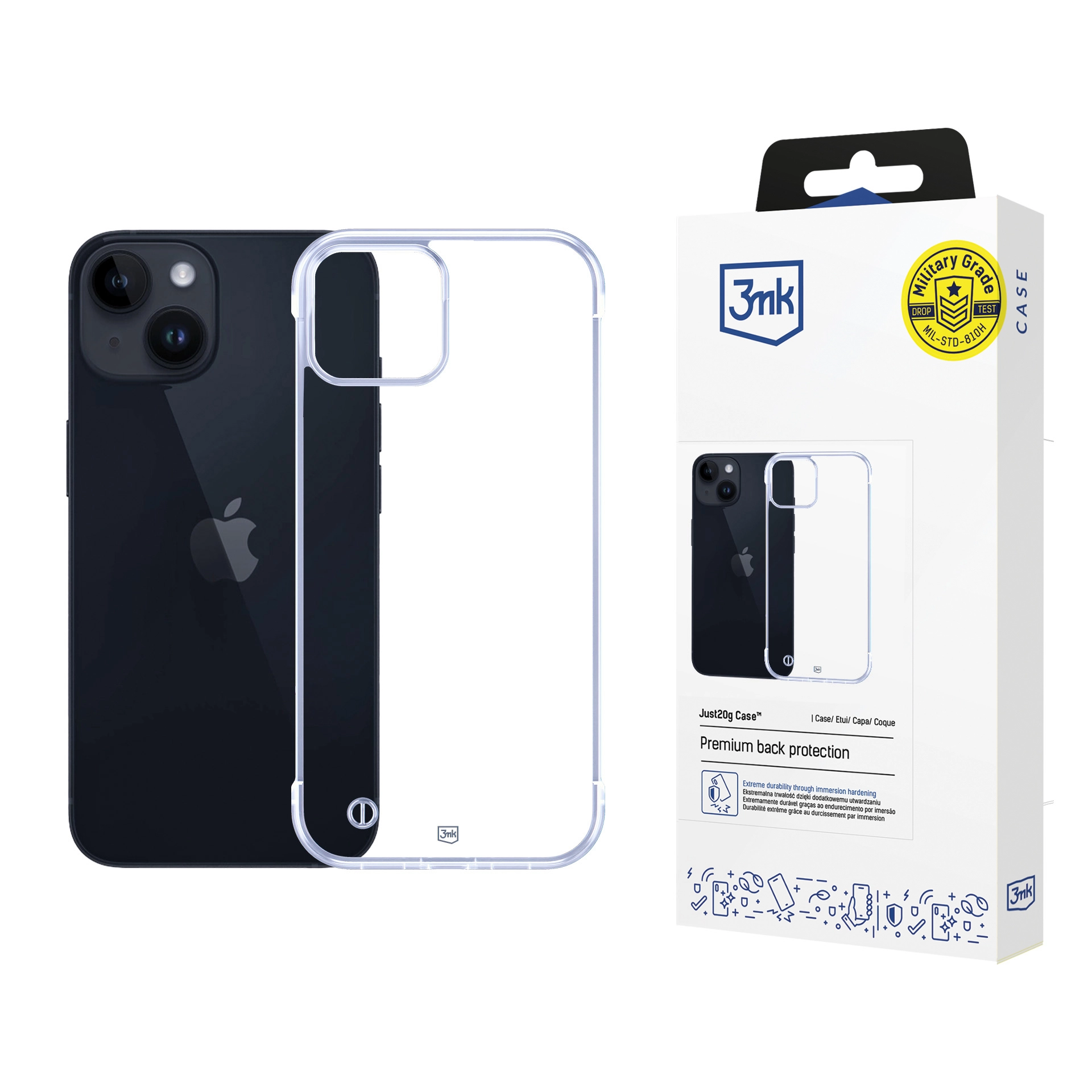 Etui 3mk Just20g Clear Case do iPhone 14 Przezroczysty