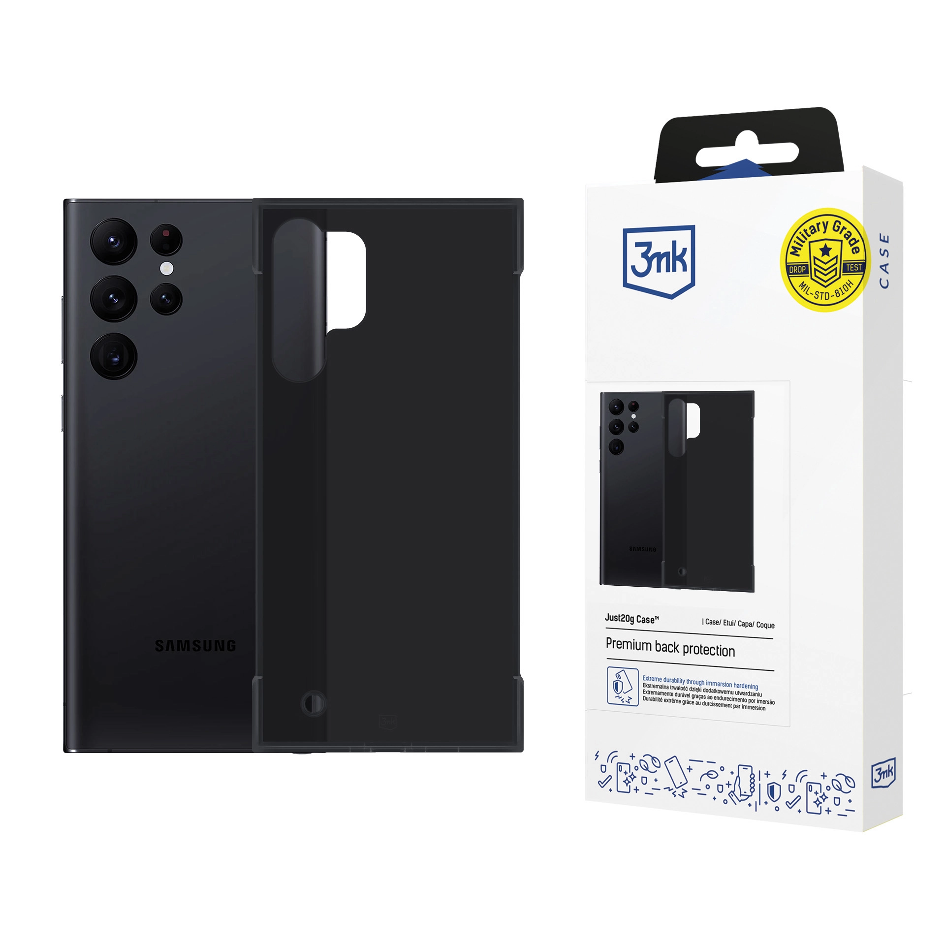 Etui 3mk Just20g Clear Case do Galaxy S24 Ultra Czarny