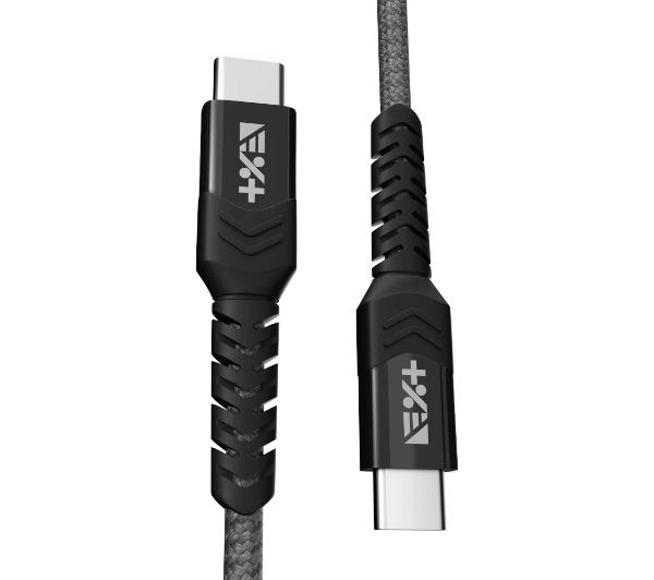 NEXT ONE Braided USB-C do USB-C 1,2m Szary