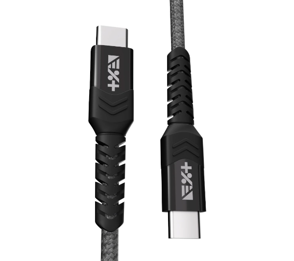 NEXT ONE Braided USB-C do USB-C 1,2m Szary