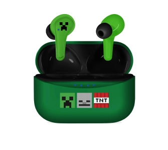 Słuchawki bezprzewodowe OTL Technologies Minecraft TWS Earphones Dla Dzieci Dokanałowe Bluetooth 5.3 Zielony