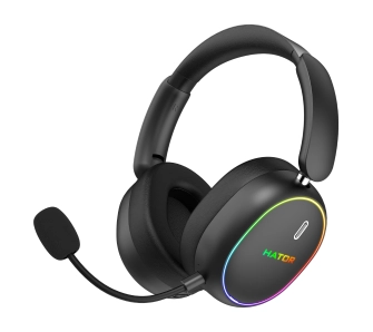 Słuchawki bezprzewodowe z mikrofonem Hator Phoenix 2 Wireless ESH40 ANC Nauszne Czarny