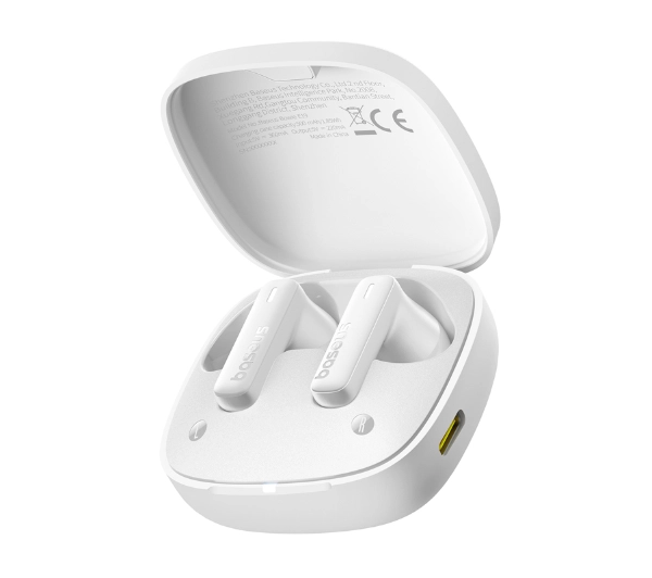 Baseus Bowie E19 Dokanałowe Bluetooth 5.3 Biały