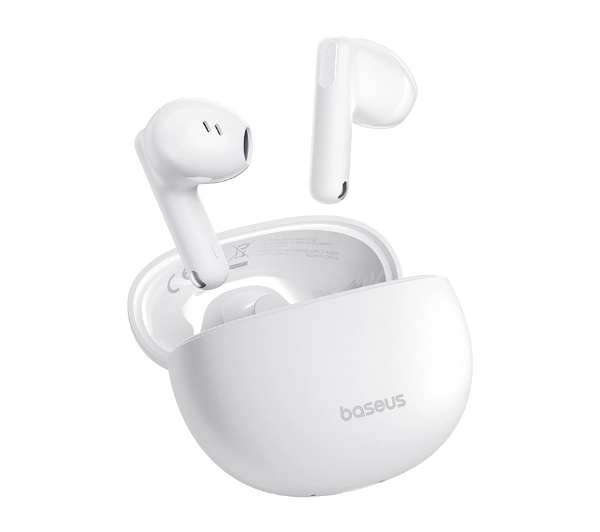 Baseus Bowie E12 Douszne Bluetooth 5.3 Biały
