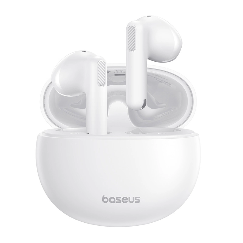 Słuchawki bezprzewodowe Baseus Bowie E12 Douszne Bluetooth 5.3 Biały