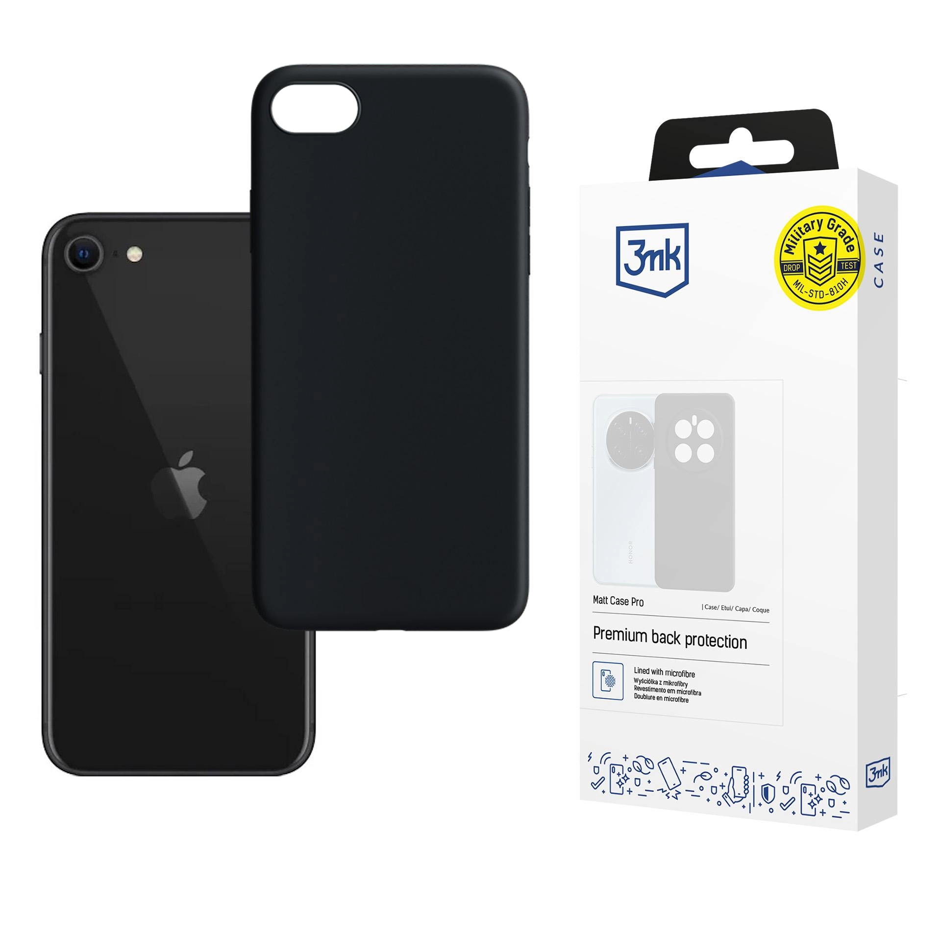 Etui 3mk Matt Case Pro do iPhone SE 2020 Czarny