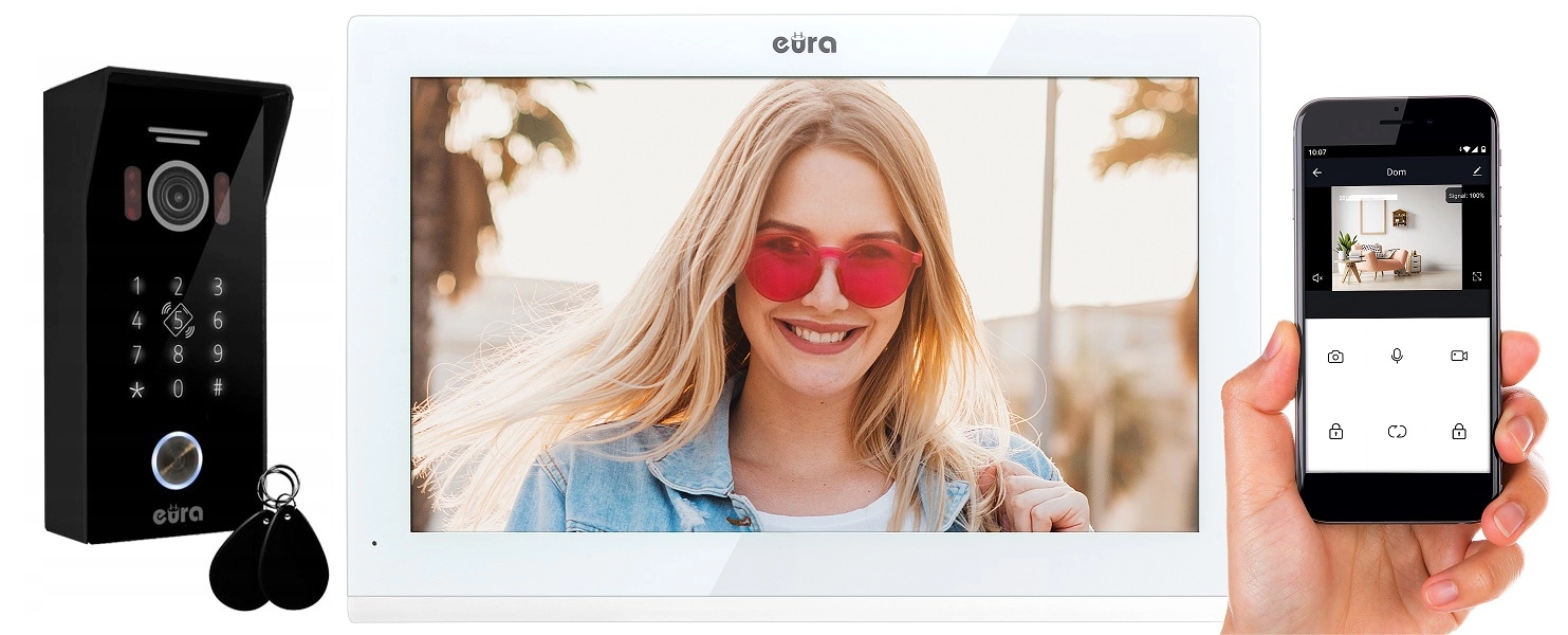 Wideodomofon Eura-Tech Eura VDP-99C5 Biały