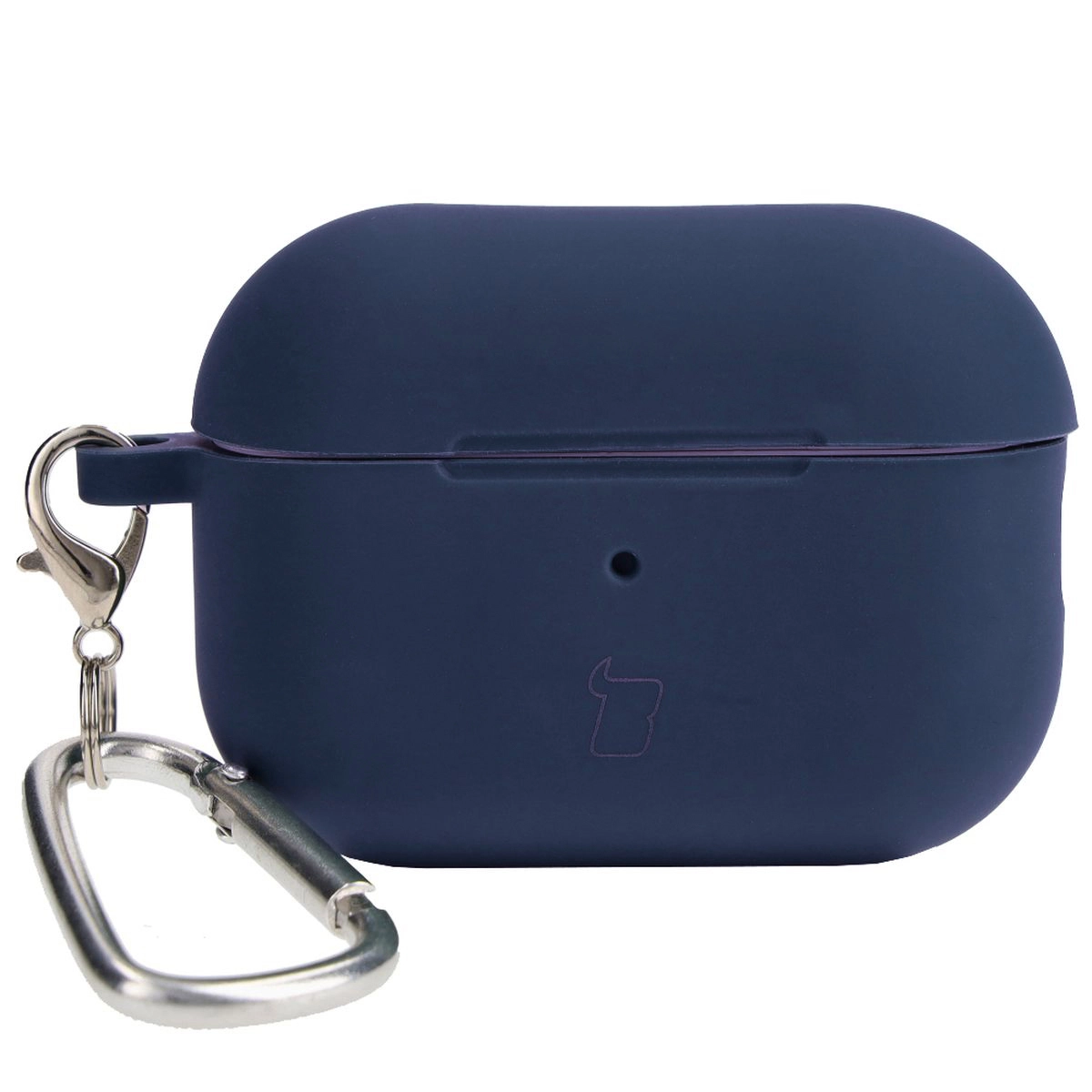 Etui na słuchawki Bizon Silikonowe z karabińczykiem do AirPods Pro 2 Niebieski