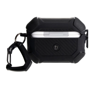 Bizon z karabińczykiem Armor do Airpods Pro 2 Czarny