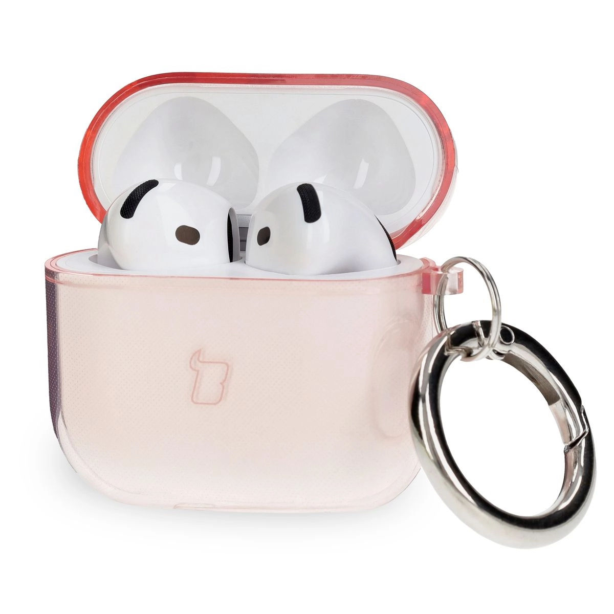Etui na słuchawki Bizon Case Headphone Clear do AirPods 4 Przeźroczysto-różowy