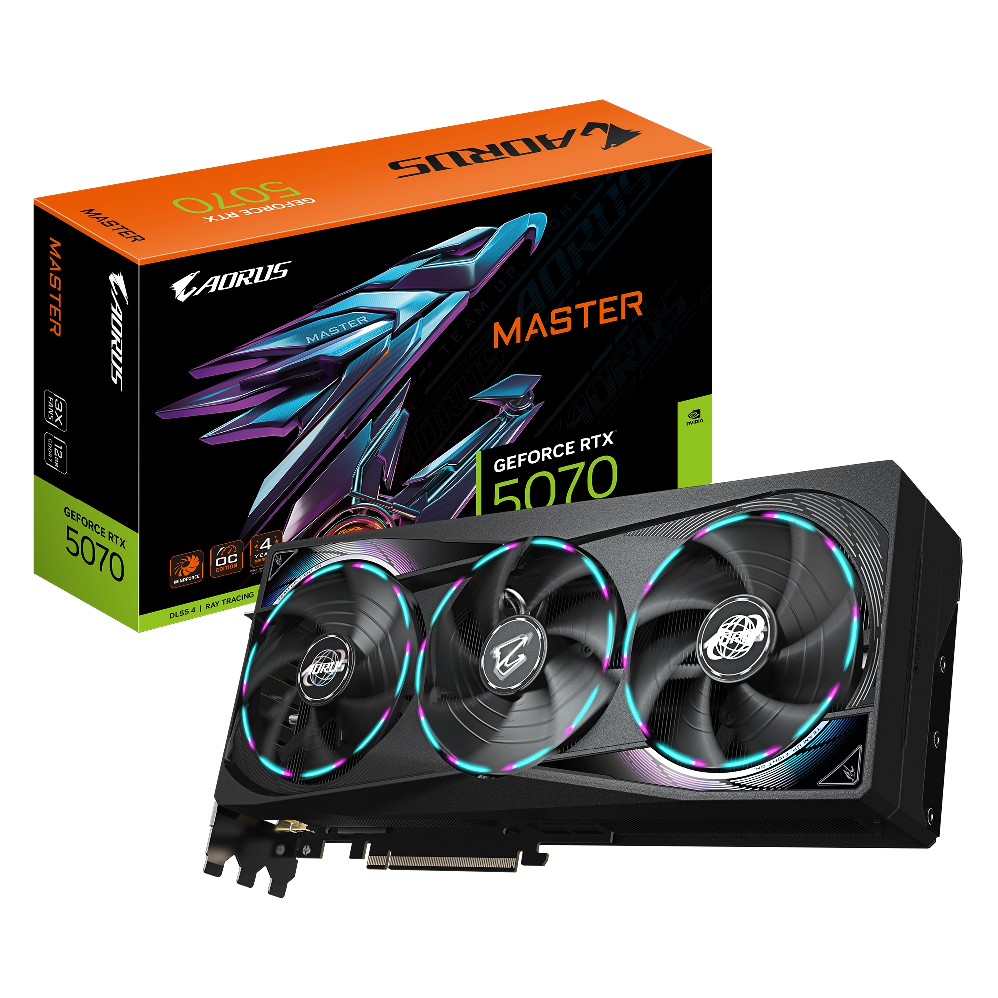 Karta graficzna Gigabyte GeForce RTX 5070 MASTER 12GB GDDR7 192bit DLSS 4