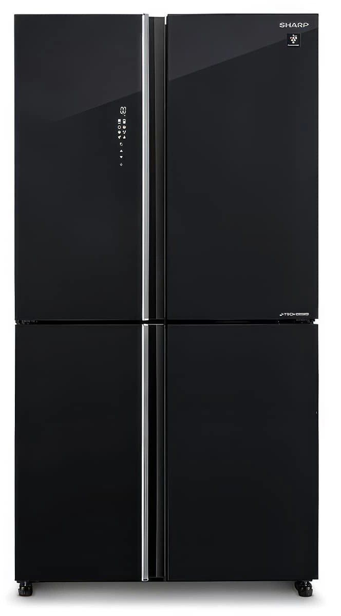 Lodówka Sharp SJ-GP780D-BK Pełny No Frost 183cm Szuflada z kontrolą wilgotności Czarne szkło