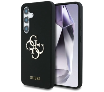 Etui Guess Silicone Big 4G Logo Bottom Script Galaxy S25 Czarny