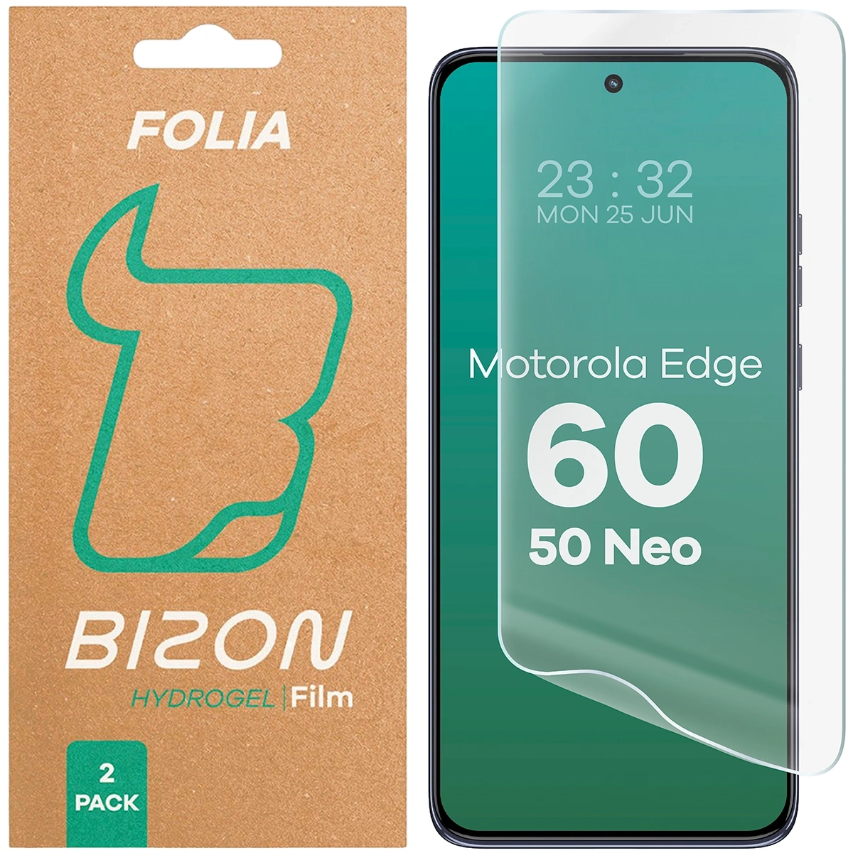Folia hydrożelowa Bizon na ekran Hydrogel Front do Motorola Edge 50 Neo/60 Neo 2 sztuki