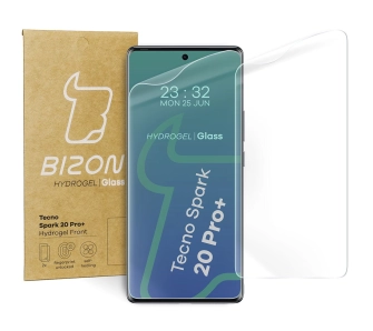 Folia hydrożelowa Bizon na ekran Hydrogel Front do Tecno Spark 20 Pro+ 2 sztuki