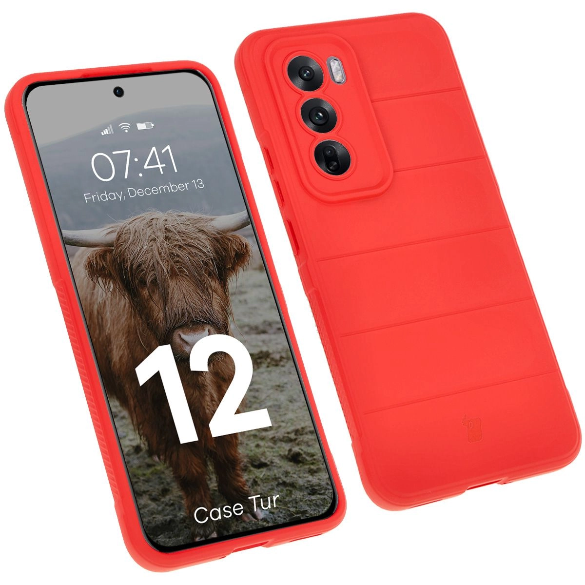 Etui Bizon Tur do Oppo Reno 12 Red