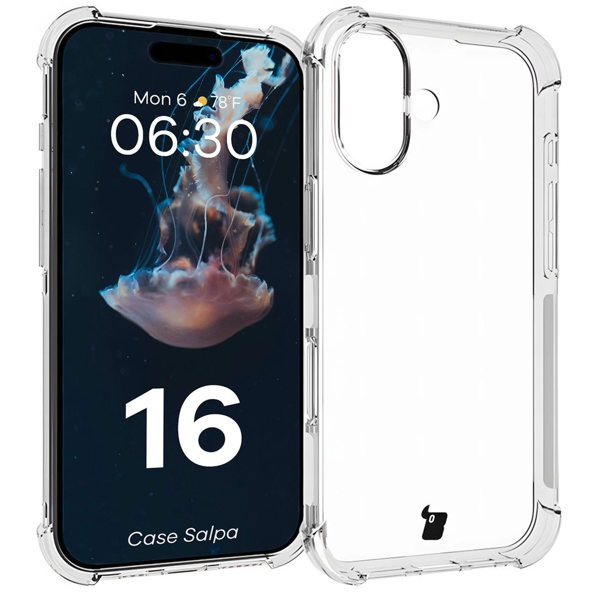 Etui Bizon Elastyczne Salpa do iPhone 16 Przezroczysty