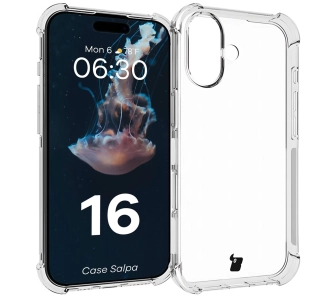 Etui Bizon Elastyczne Salpa do iPhone 16 Przezroczysty