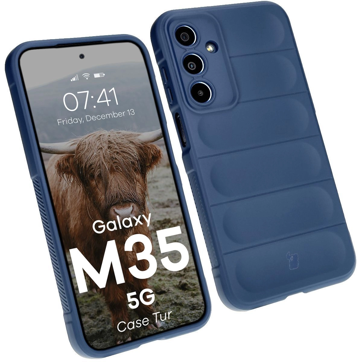 Etui Bizon Tur do Samsung Galaxy M35 5G Granatowy
