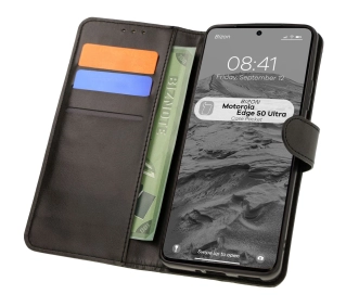 Bizon z klapką Pocket do Motorola Edge 50 Ultra Czarny