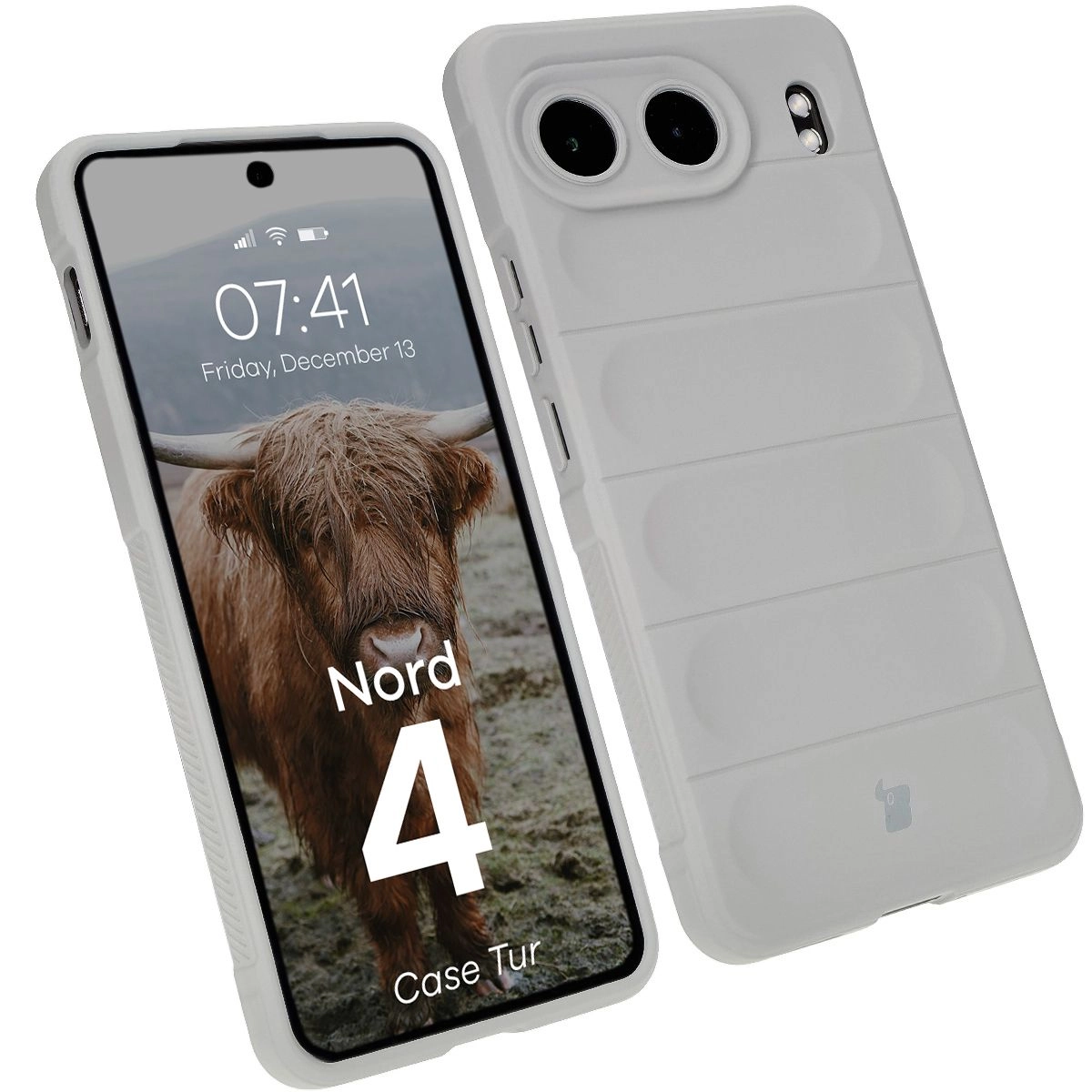 Etui Bizon Tur do OnePlus Nord 4 Light Grey