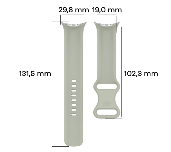Bizon Strap Watch Silicone S do Google Pixel Watch 3 45mm Khaki
