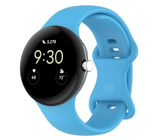 Bizon Strap Watch Silicone S 41mm do Google Pixel Watch 3/Watch 2/Watch 1 Niebieski
