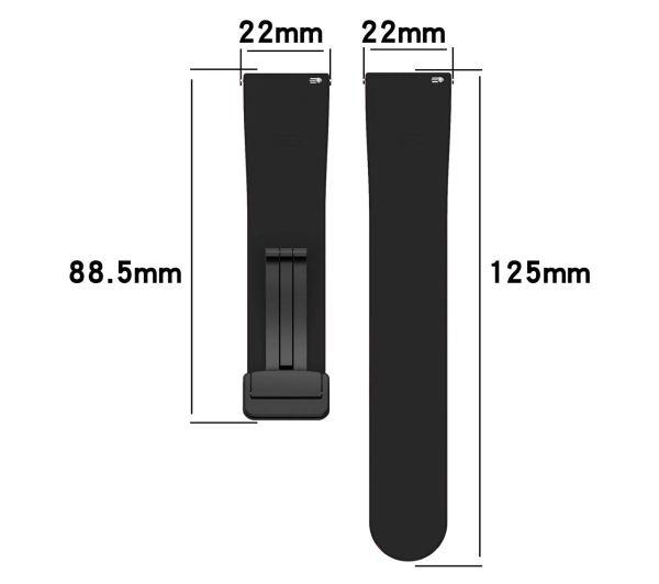 Bizon Strap Watch Silicone L 22mm do smartwatcha Czarny