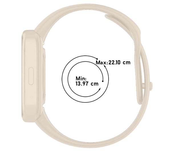 Bizon Strap Watch Dots do Xiaomi Redmi Watch 3 Active Beżowy