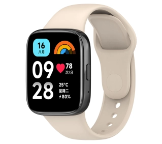 Bizon Strap Watch Dots do Xiaomi Redmi Watch 3 Active Beżowy