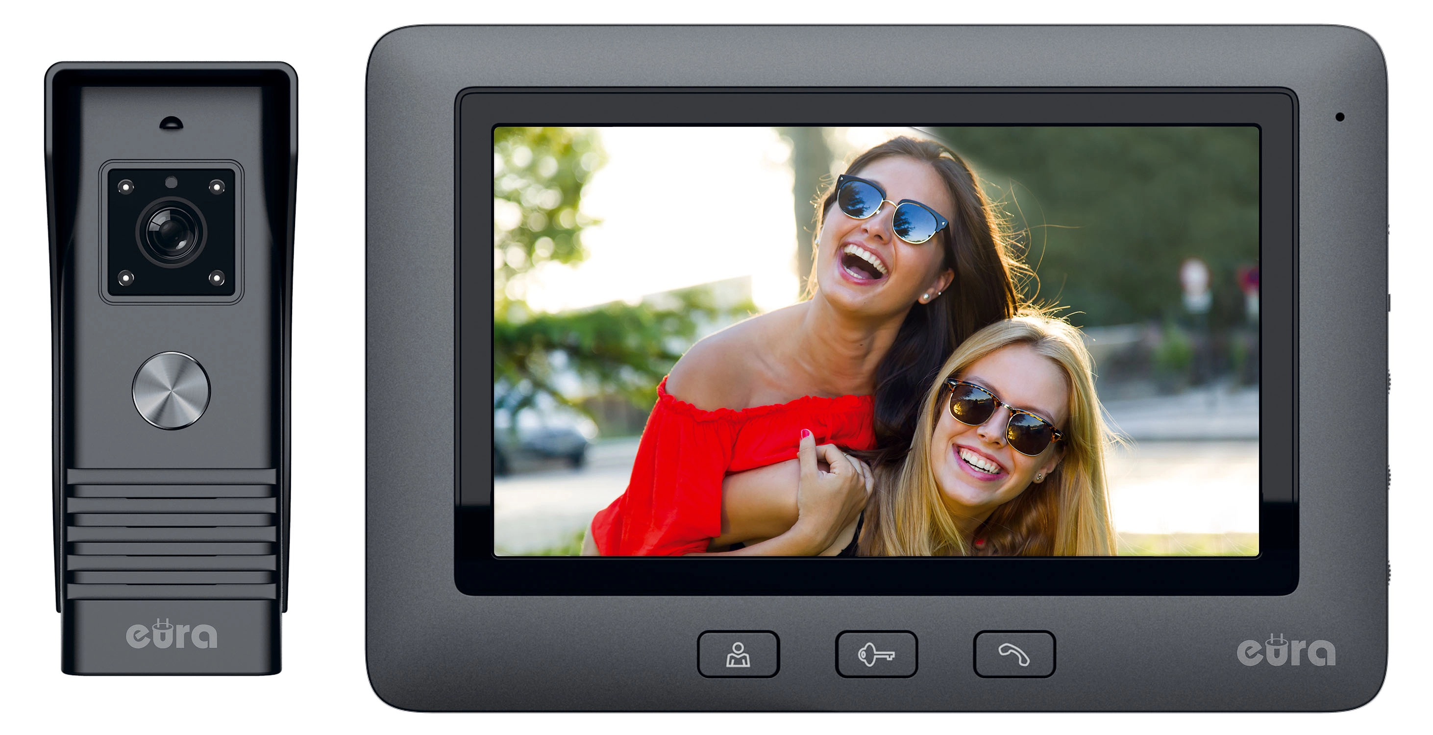 Wideodomofon Eura-Tech Eura VDP-45A3 Alpha Czarny