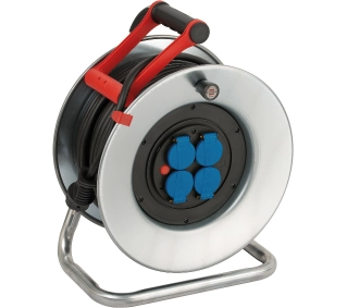 Brennenstuhl Garant S IP44 / 4 gniazda 25m  Blacha stalowa Srebrny - Kup na Raty - RRSO 0%