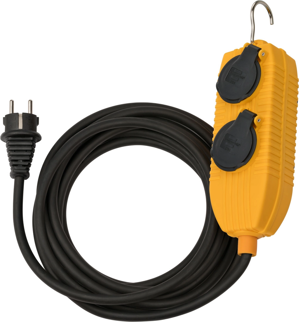 Przedłużacz Brennenstuhl z PowerBlock IP54 4 gniazda 10m Żółty