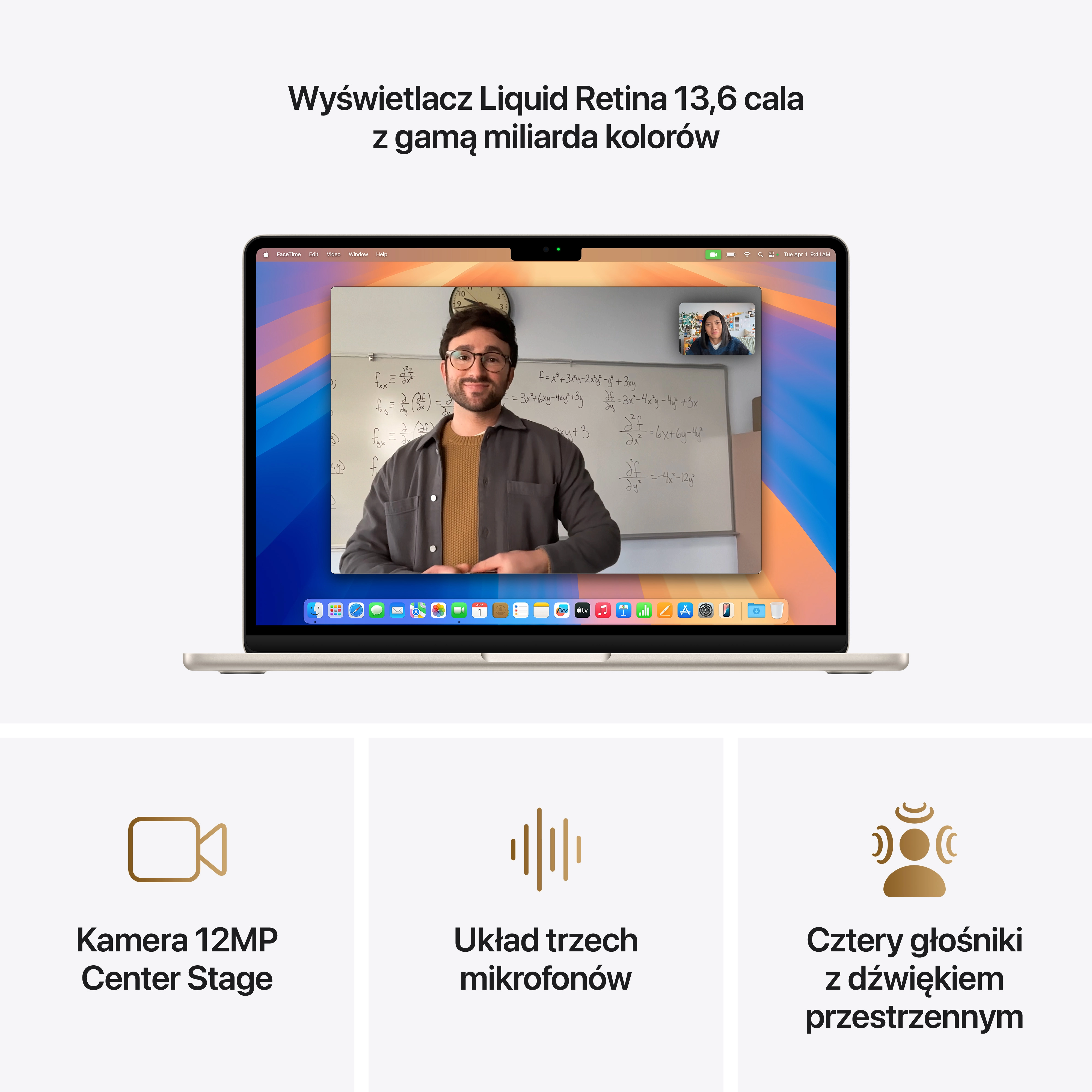 Apple MacBook Air 2025 13,6" M4 16GB RAM 256GB Dysk macOS Księżycowa poświata