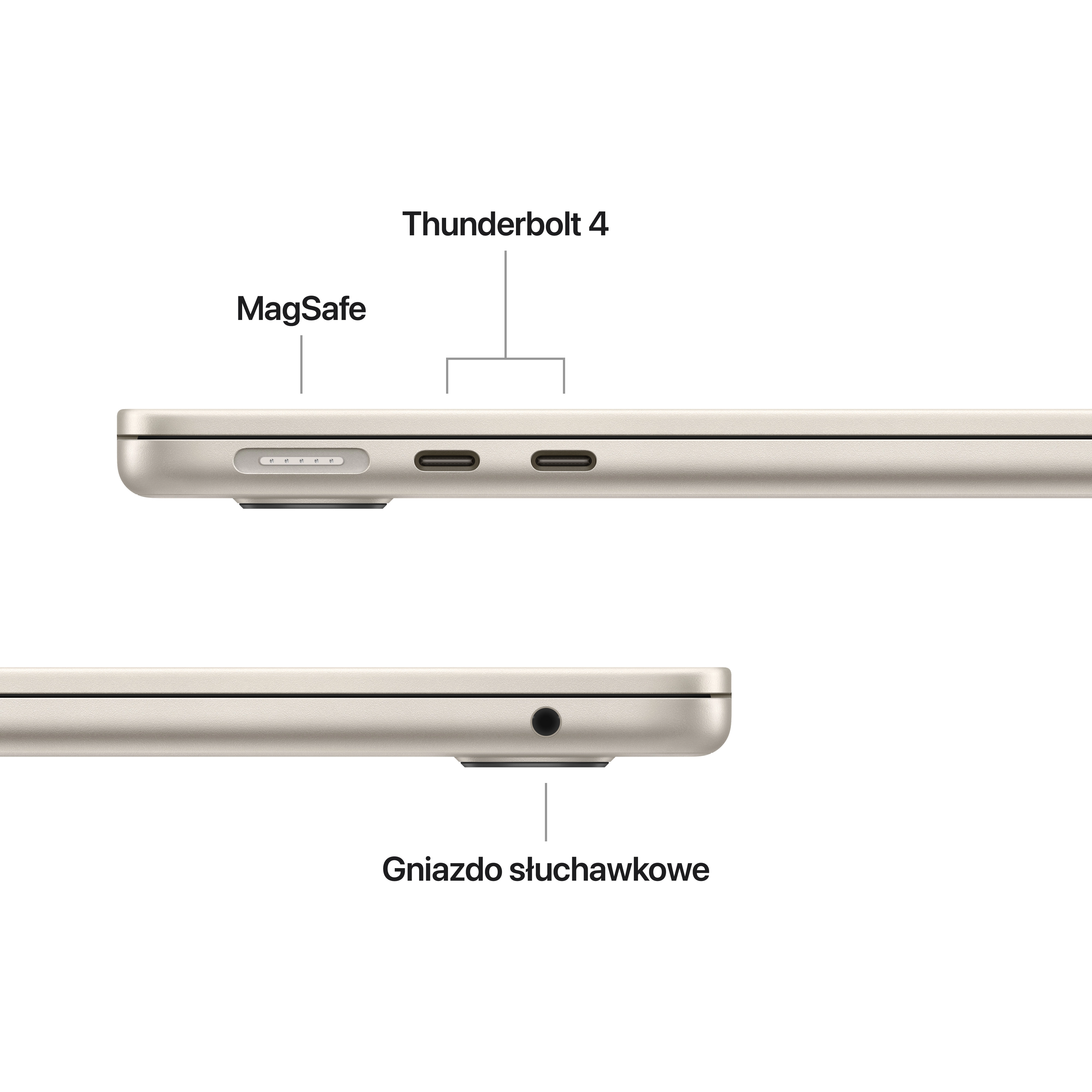 Apple MacBook Air 2025 13,6" M4 16GB RAM 256GB Dysk macOS Księżycowa poświata