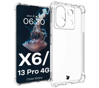 Etui Bizon Elastyczne Salpa do Poco X6 / Xiaomi Redmi Note 13 Pro 5G Przezroczysty