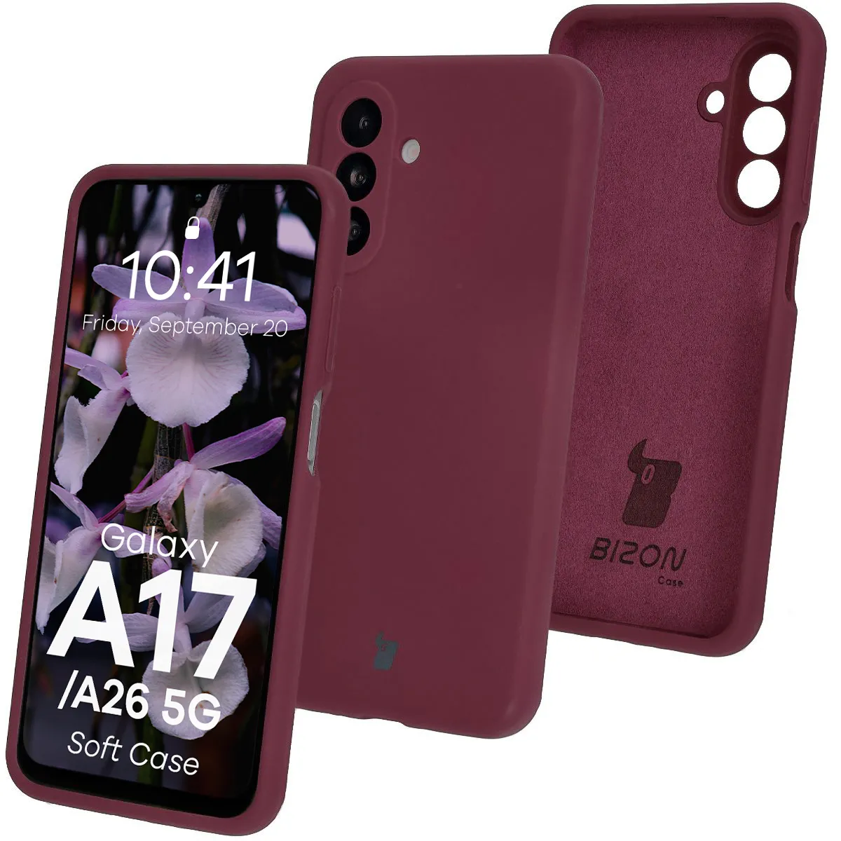 Etui Bizon Soft do Galaxy A26 5G/A17 5G Ciemno-fioletowy