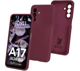 Bizon Silikonowe Soft do Galaxy A26 5G Ciemno-fioletowy