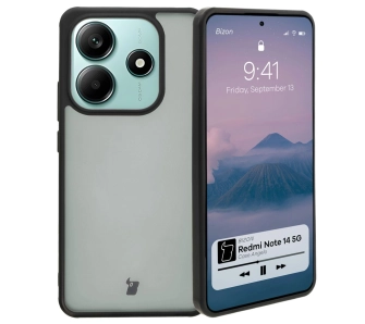 Etui Bizon Angelo do Xiaomi Redmi Note 14 Pro 5G / 14 Pro+ 5G / Poco X7 Przydymione z czarną ramką