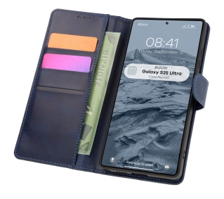 Bizon z klapką Pocket do Galaxy S25 Ultra Granatowy