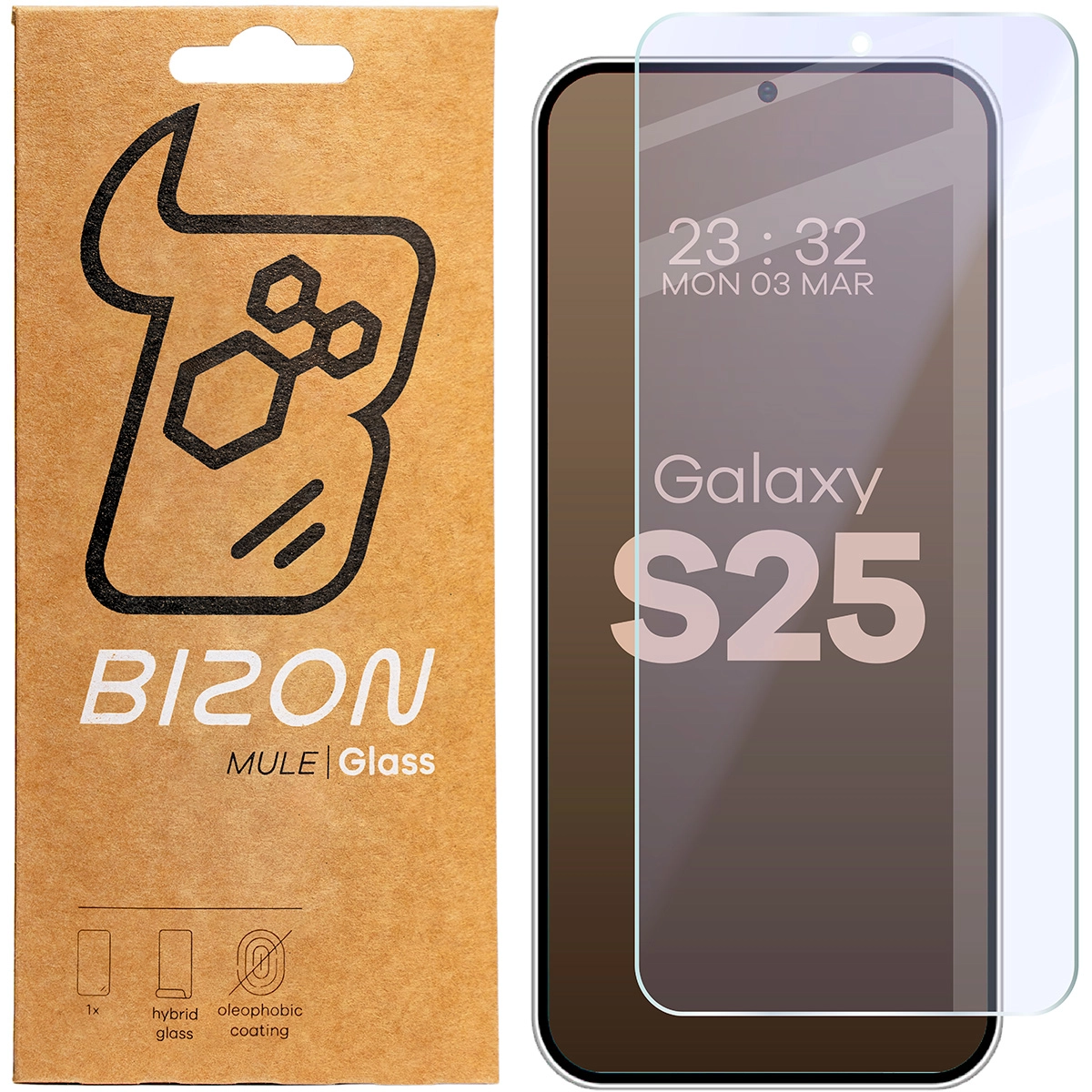 Szkło hybrydowe Bizon elastyczne Mule do Galaxy S25